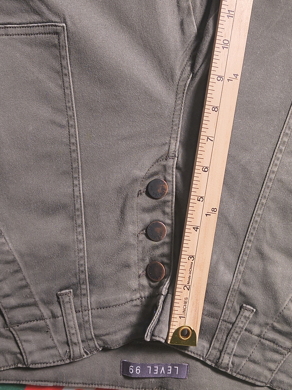 Level 99 Anthropologie Coated Skinny Pants Size 31 Dark Olive Black - Picture 8 of 12